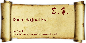 Dura Hajnalka névjegykártya