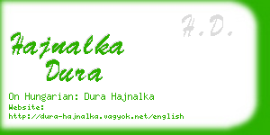 hajnalka dura business card